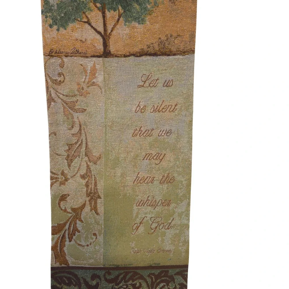 Whisper of God Wall Panel Tapestry with Rod & Finials Decor Art Made in USA